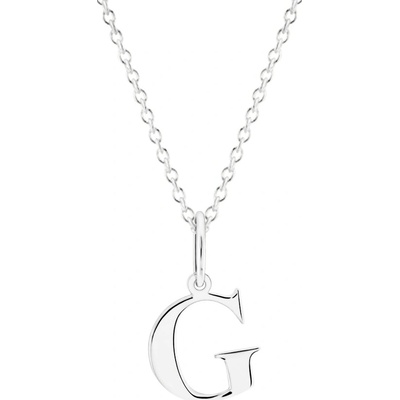 Gemmax Řetízek s písmenem „G“ bílé zlato GUSWN-43481-25841