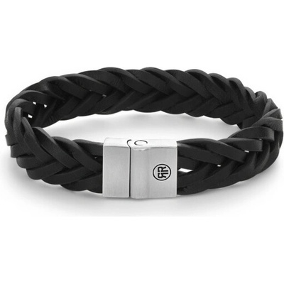 REBEL & ROSE náramok Braided Black Matt RR-M0035-S
