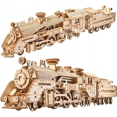 Little Story Dřevěné 3D puzzle Lokomotiva 279 ks