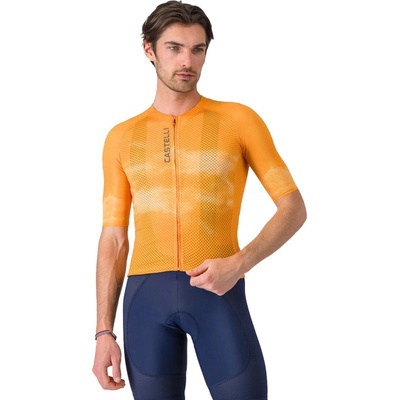 Castelli Climber's A/C jersey Vivid orange/ Smoky gray