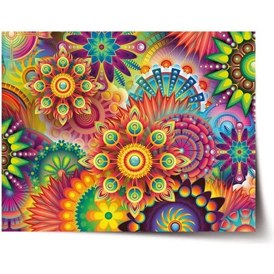 Sablio Plagát Farebné obrazce - 90x60 cm