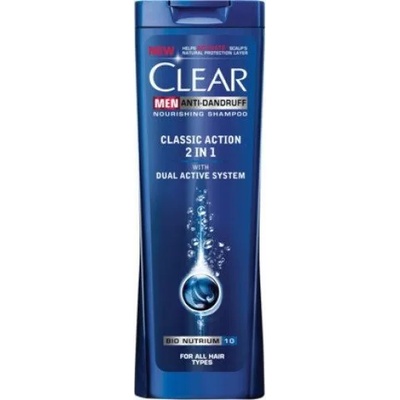 CLEAR Men Classic Action 2 in 1 Шампоан за мъже против пърхот