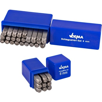 DEMA Raznice písmená + čísla 6 mm, 36-dielna sada