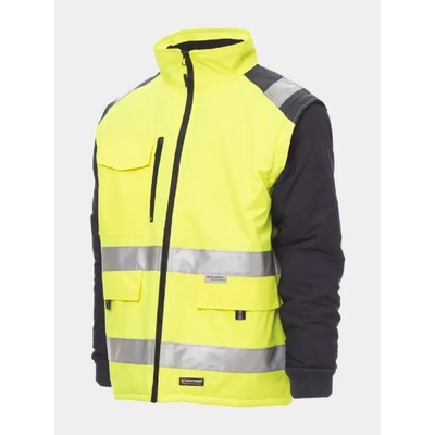 Payper HIWAY reflexná bunda Yellow fluo Navy blue