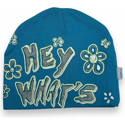 Dievčenské jarné čiapky tyrkysová