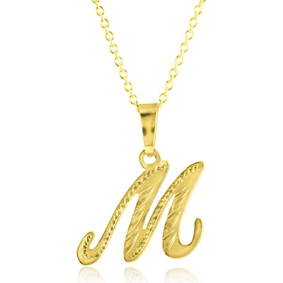 Gemmax Zlatý řetízek s písmenem M GUSYN-56871-36261