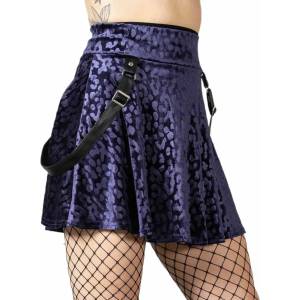 KILLSTAR дамска пола KILLSTAR - Kitty Pride Skater - Plum - KSRA006414