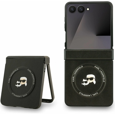 KARL LAGERFELD PU Karl and Choupette Heads Magnetic Задна корица за Samsung Galaxy Z Flip 7 Black Karl Lagerfeld | Cheren | МЪЖЕ | UNI