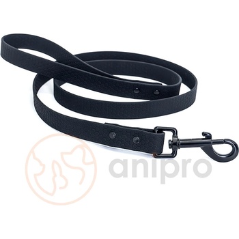 Anipro Hexagon - Повод лента хексагон за кучета, 20мм/120см черен с черна карабинка