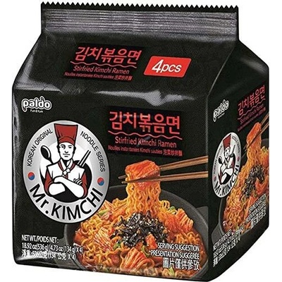 Paldo Mr. Kimchi Stirfried Kimchi Ramen Balení 4 x 134 g