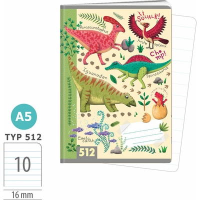 ARGUS Zošit A5 TYP 512 Dinosaury