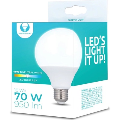 Forever Light LED žiarovka E27 G95 10W 230V 4500K 950lm.