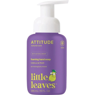 Attitude Little leaves detské penivé mydlo na ruky s vôňou vanilky a hrušky 295 ml