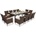 Garden Point Техноратанови градински мебели Milan/Grenada 12 с голяма маса Garden Point кафява (GAP501-12)