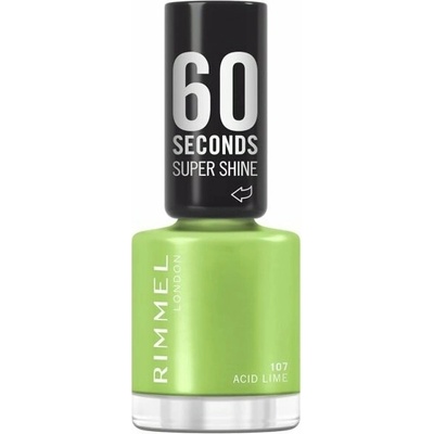 Rimmel London RIMMEL Super Shine 60 Seconds lak na nehty 107 Acid Lime 8 ml, 107 Acid Lime