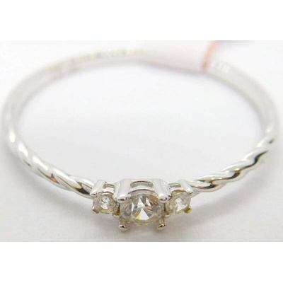 Klenoty Budín Dámský prsten z bílého zlata se zirkonem HK1220