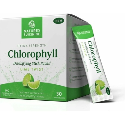 Nature's Sunshine Chlorofyl stick packs Lime twist 30 sáčkov