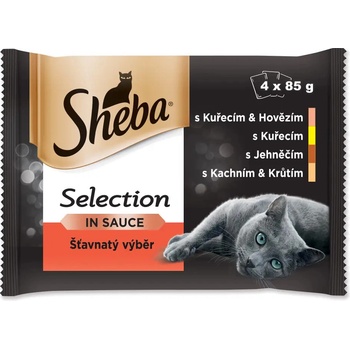 Sheba šťavnatý výběr ve šťávě pro dospělé kočky 13 x 4 x 85 g