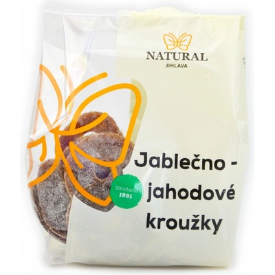 Natural Jihlava Jablečno jahodové kroužky bez lepku 150 g