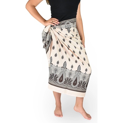 Thajsko Sarong Pareo BUN folklór béžová