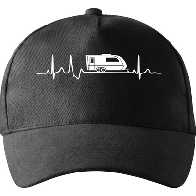 EKG karavan so zahnutým šiltom a látkovou sponou Čierna