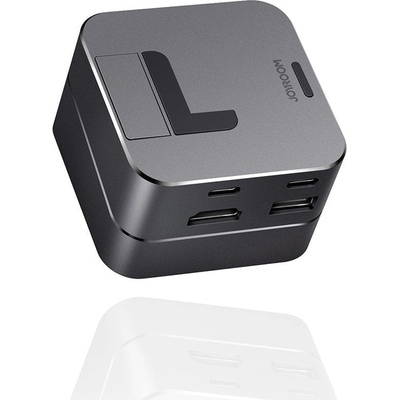 JOYROOM Хъб Joyroom S-H121, USB-C към USB 3.0, RJ45, HDMI, USB-C Thunderbolt за MacBook Pro, сив (S-H121 Gray)