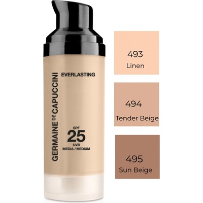 Germaine de Capuccini Everlasting Make-Up SPF25 dlouhotrvající make-up pro normální a smíšenou pleť 493 Linen 30 ml