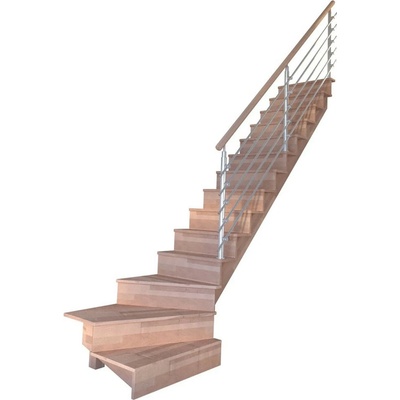 StarWood Schody Lindos Pro bukové pravé 100cm uzavřené design. nerez. zábradlí