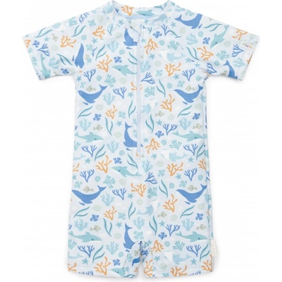 Little dutch Plavky krátký rukáv Ocean Dreams Blue – Hledejceny.cz