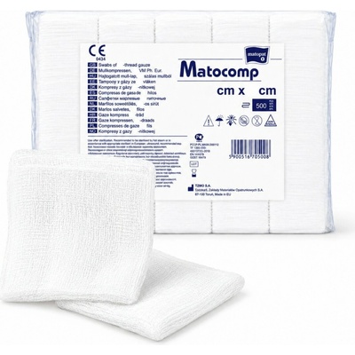 Matopat Matocomp – nesterilné gázové kompresy na kozmetické účely 7 x 7 cm 17 12
