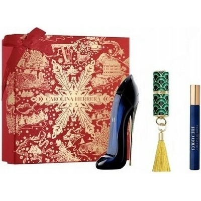 Carolina Herrera Good Girl SET: Parfumovaná voda 80ml + Parfumovaná voda 10ml + Rúž Fabulous Kiss 741 Nude Supreme 1g pre ženy