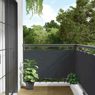 vidaXL Balkonová zástěna antracitová 500 x 75 cm PVC