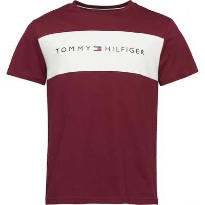 Tommy Hilfiger Blok Logo SS vínové biele čierne