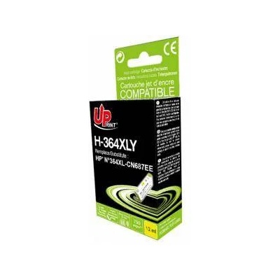 Глава съвместима Yellow No364XL HP Photosmart Plus, Premium, 12 ml, 750к/5%, Uprint, LF-INK-HP-CN687-UP