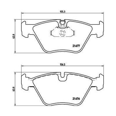 Sada brzdových platničiek kotúčovej brzdy BREMBO P 06 022