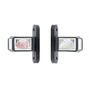 FORMPLAS Комплект led Габаритни светлини тип рогче с 3 позиции - Жълт Бял Червен 6 диода 12v-24v