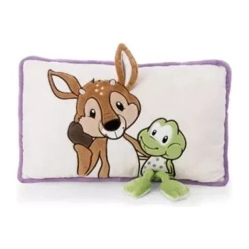 NICI Green: Възглавница за елен René и жаба Fridolin - 43 x 25 cm