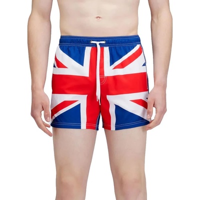 Sundek Бански гащета Sundek Elasticated waistband recycled polyester repreve united kingdom flag swimming shorts - Blue (Mineral Blue)