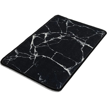 Foutastic Черно-бял килим за баня с мраморен мотив Мрамор, 60 x 40 cm - Foutastic (359CHL1740)