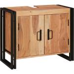 vidaXL Шкаф за мивка Кафяво 71 x 33 x 58 см Солидно акациево дърво (4102767)