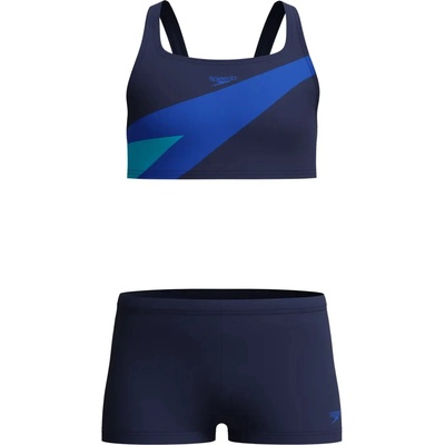 Speedo Girls Hyperboom Butterfly Back Bikini Set peacoat/deep sapphire