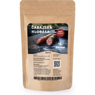 Origin Line Kořenicí směs bez soli Čabajka TN 360 g – Zboží Dáma