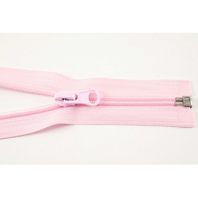 Deliteľné plastové špirálové bundovej zipsy rôzne farby - dĺžka 30 cm - 90 cm 75 cm ružová