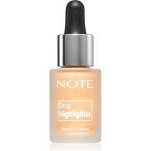 Note Cosmetique Drop Highliter tekutý rozjasňovač s kapátkem 02 Charming Desert 14 ml