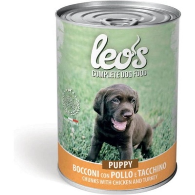 Консерви за кучета Leo's Puppy с пиле и пуйка - 9.6кг