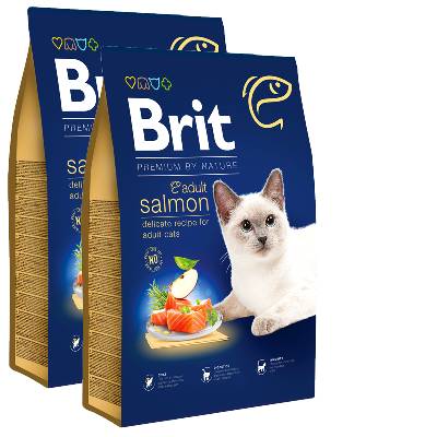 Brit Premium Cat by Nature Adult Salmon 2 x 8 kg