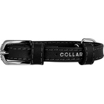 COLLAR Плосък кожен нашийник черен 21 - 29см, 12мм