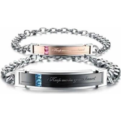 Titan Jewerly náramky pro dva z chirurgické oceli Keep me in Your heart 191127092311