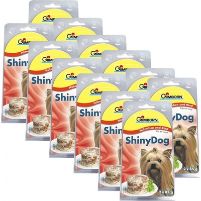 GimBorn ShinyDog kura a hovädzie 12 x 2 x 85 g