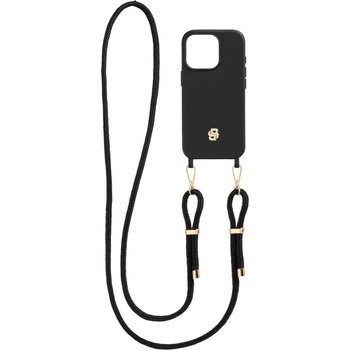 HUGO BOSS Калъф за телефон, за iPhone 16 Pro, с връзка, черн (2101070020)